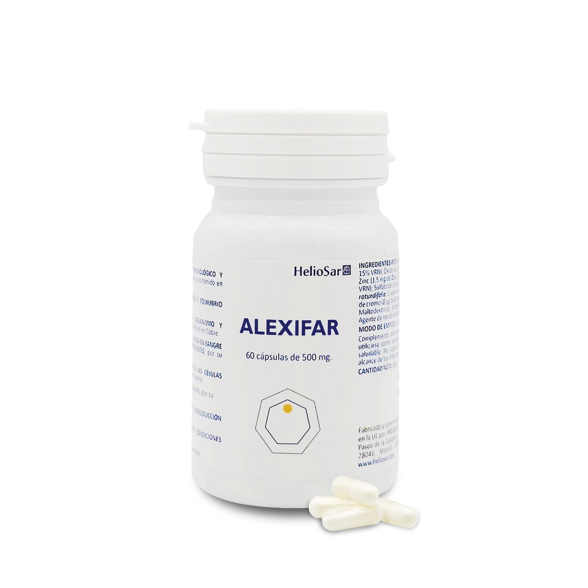 Alexifar – Frasco y caja HelioSar